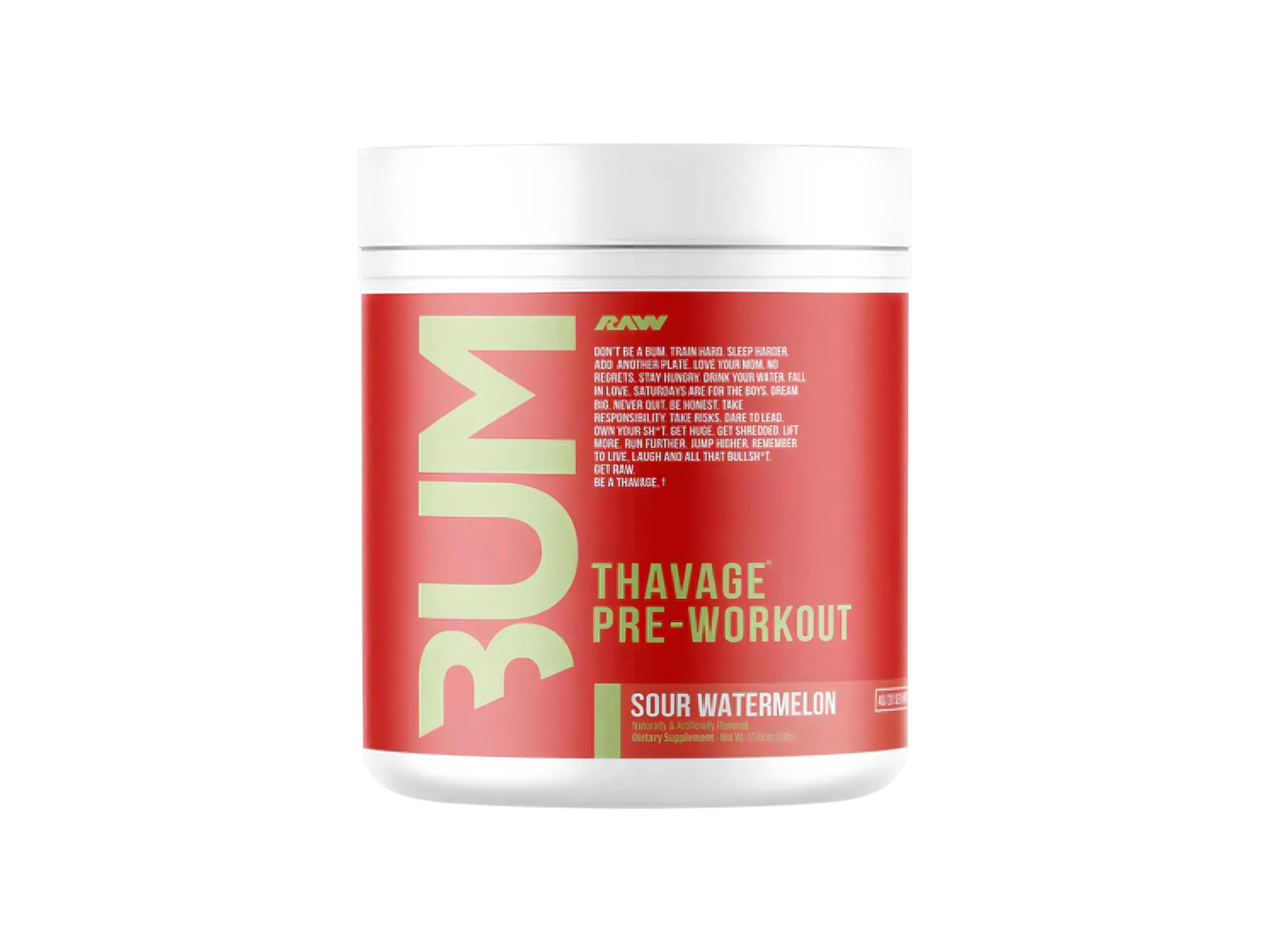 RAW CBUM THAVAGE PRE-WORKOUT 40SERV